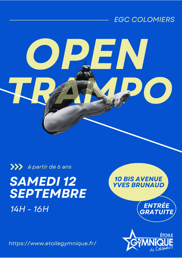 Portes ouvertes au trampoline samedi 12septembre 14h16h