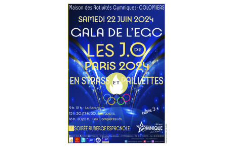 Gala de fin d'année &quot;les jeux olympiques &quot; en strass et paillettes.